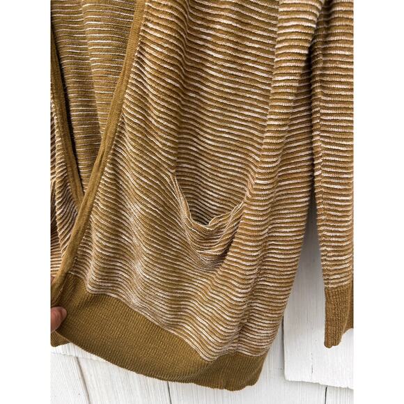 Madewell Summer Ryder Cardigan Sweater in Spiced Olive Stripe Size XXS - Picture 4 of 9
